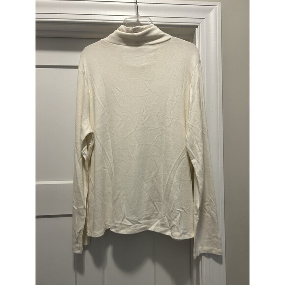 New J CREW Women's SOFT Pullover Sweater Ivory Drawstring Cowl Neck Size XL - Picture 4 of 5